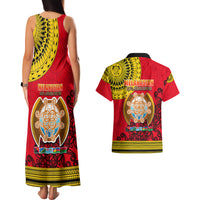 Papua New Guinea Couples Matching Tank Maxi Dress And Hawaiian Shirt Melanesian Festival 2023 LT6 - Polynesian Pride