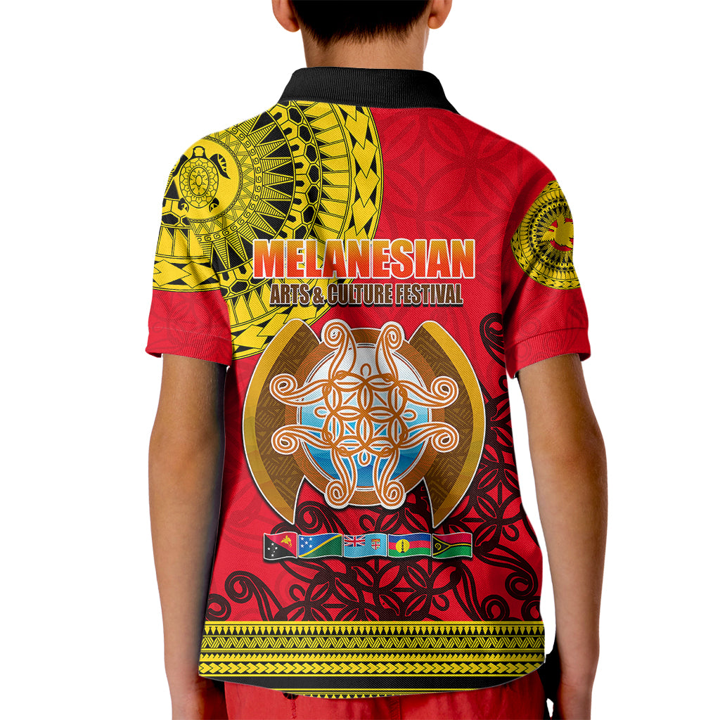 Papua New Guinea Kid Polo Shirt Melanesian Festival 2023 LT6 - Polynesian Pride