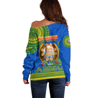 Solomon Islands Off Shoulder Sweater Melanesian Festival 2023 LT6 - Polynesian Pride