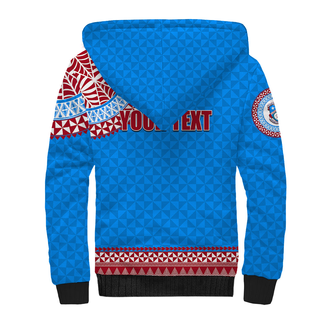 Tonga School Api Fo'ou College Sherpa Hoodie Tribal Pattern LT6 - Polynesian Pride