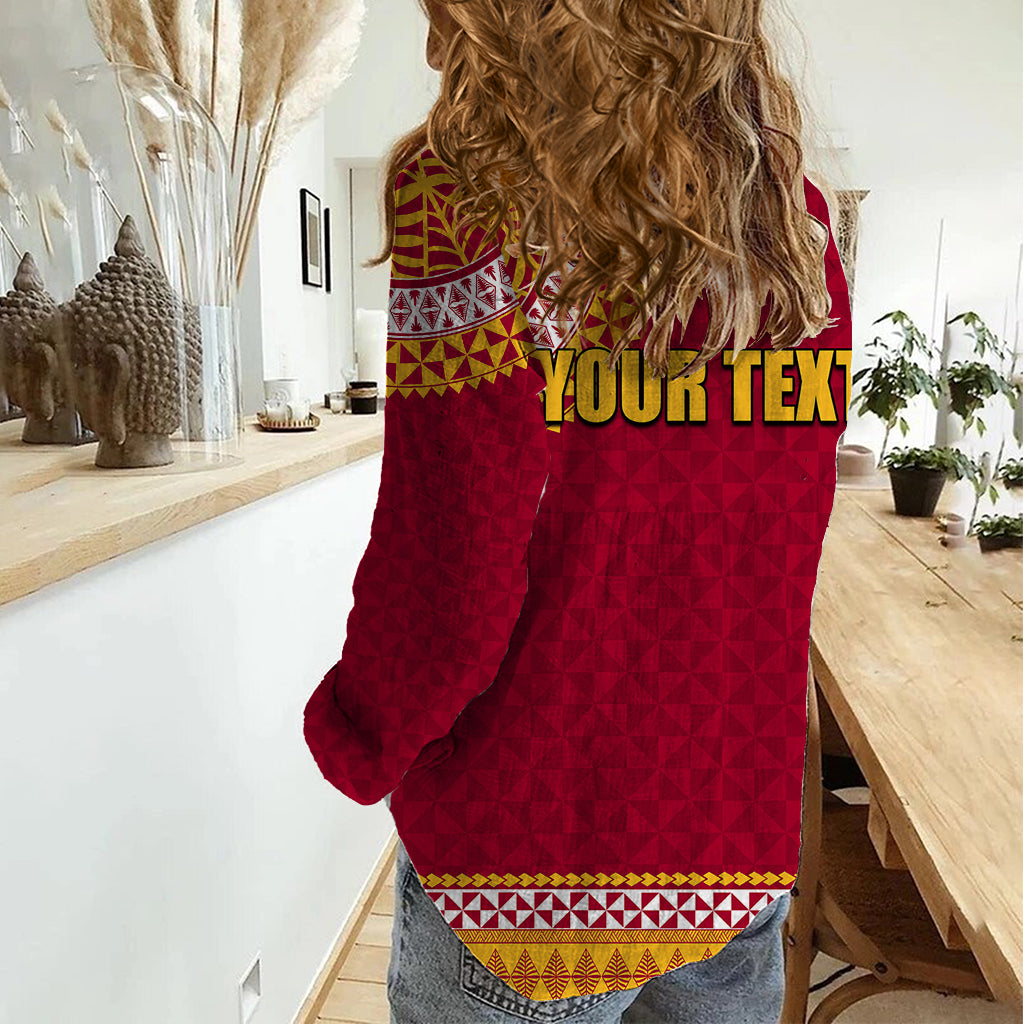 Tonga School Beulah College Women Casual Shirt Tribal Pattern LT6 - Polynesian Pride