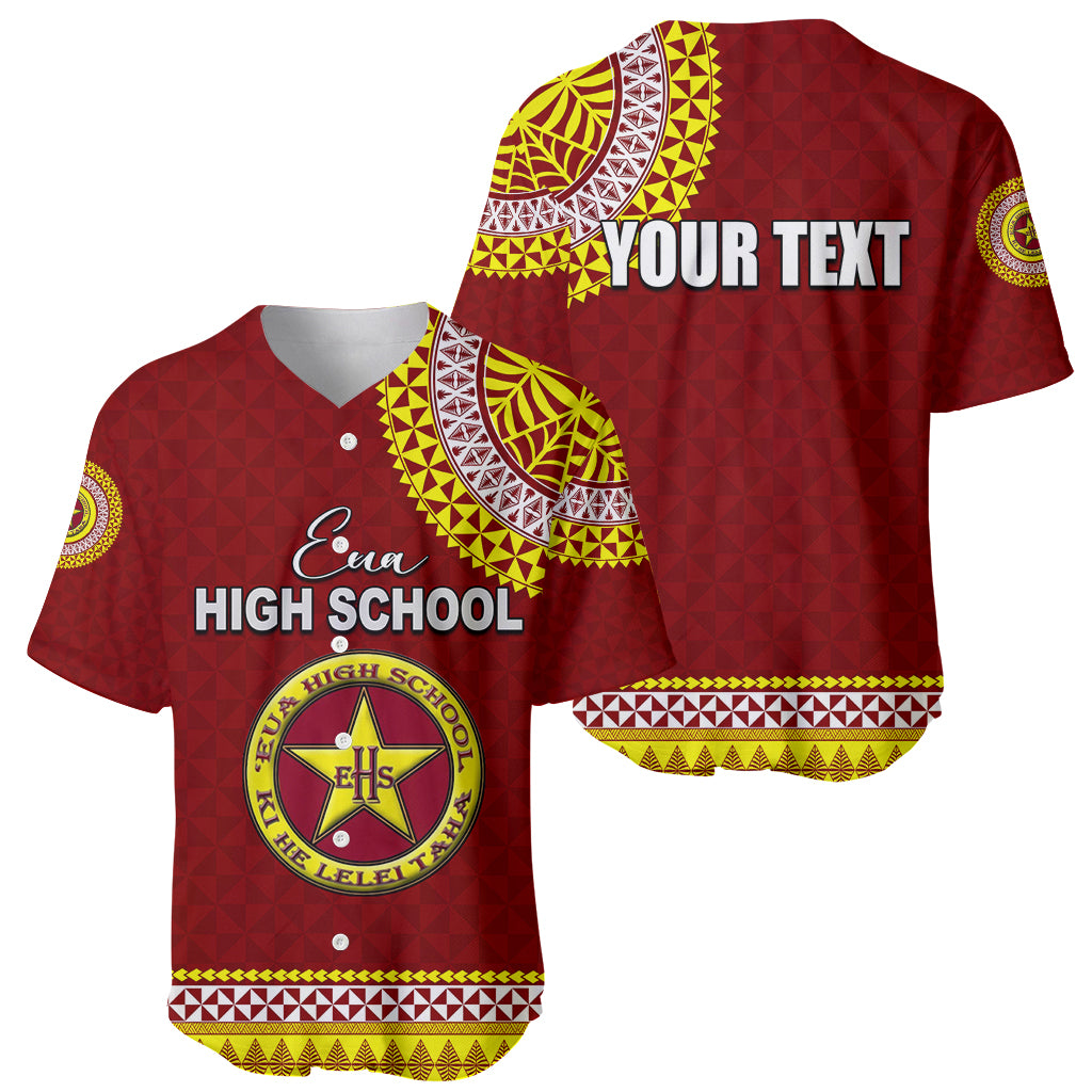 Tonga School Eua High School Baseball Jersey Tribal Pattern LT6 - Polynesian Pride