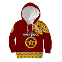 Tonga School Eua High School Kid Hoodie Tribal Pattern LT6 Hoodie Maroon - Polynesian Pride