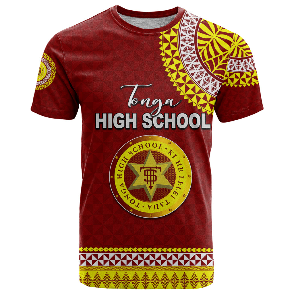 Tonga School Tonga High School T Shirt Tribal Pattern LT6 Maroon - Polynesian Pride