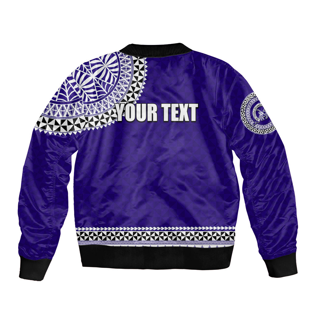 Tonga School Tupou College Bomber Jacket Tribal Pattern LT6 - Polynesian Pride