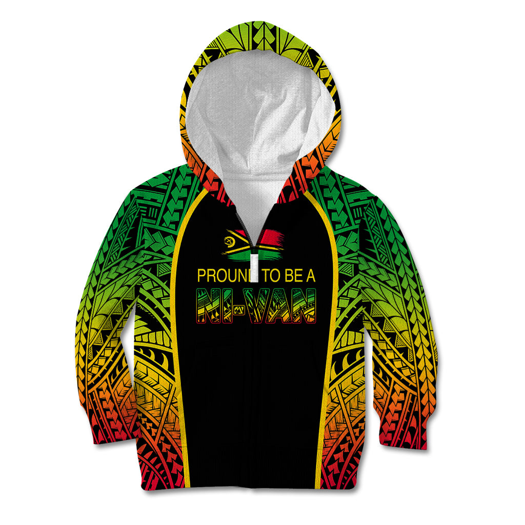 Custom Vanuatu Kid Hoodie Pround To Be A Ni-Van LT6 - Polynesian Pride
