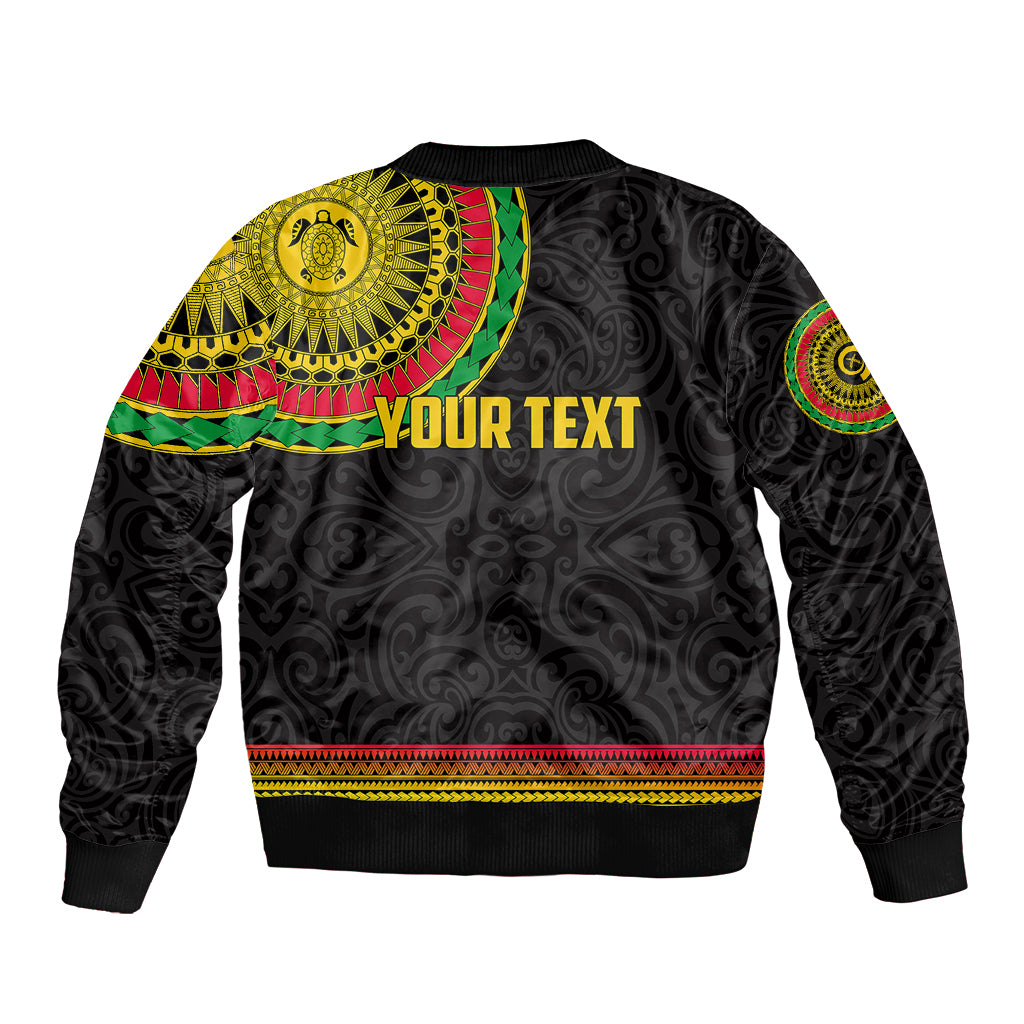 Custom Vanuatu Bomber Jacket Polynesia Circle LT6 - Polynesian Pride
