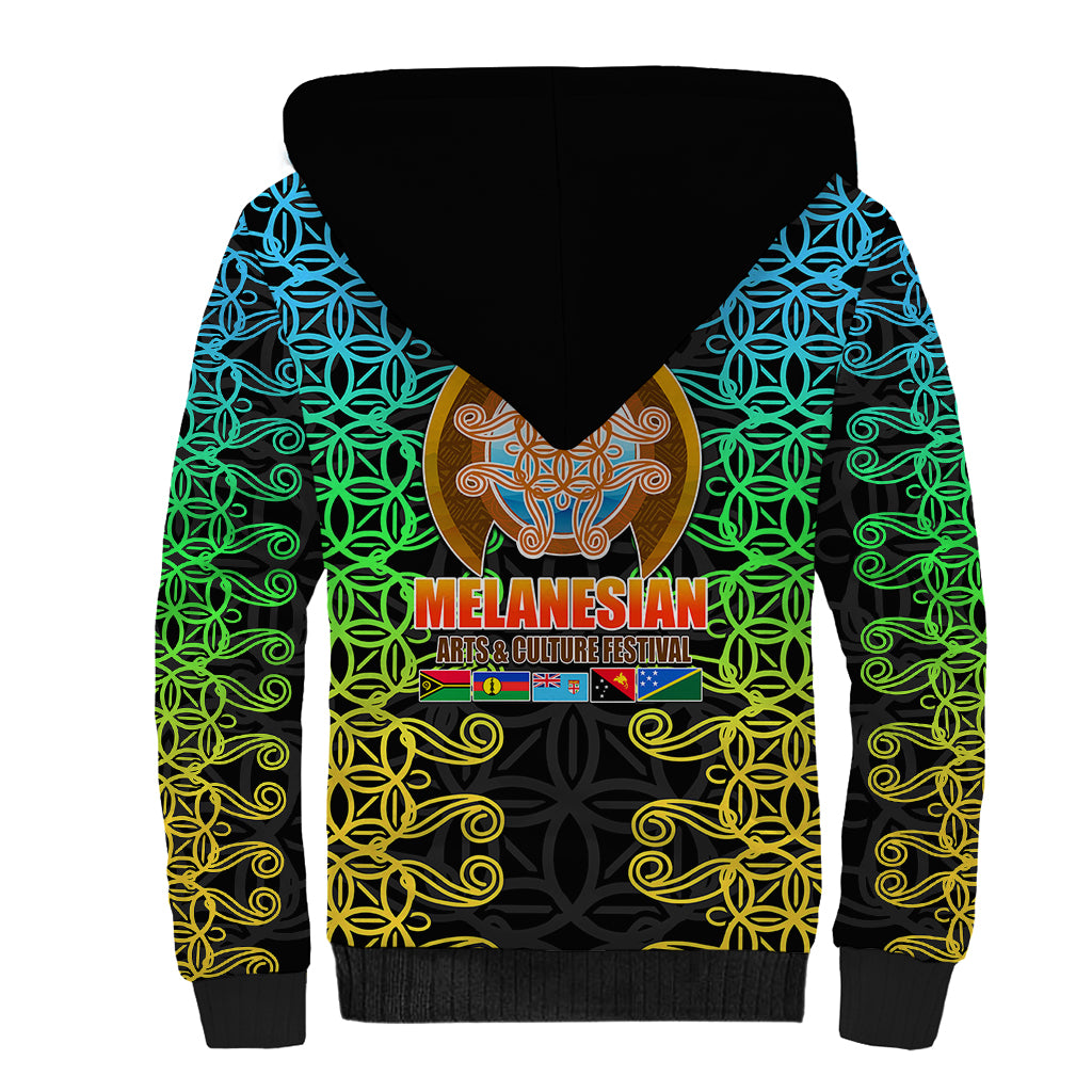 Melanesian Festival 2023 Sherpa Hoodie Tribal Patterns LT6 - Polynesian Pride