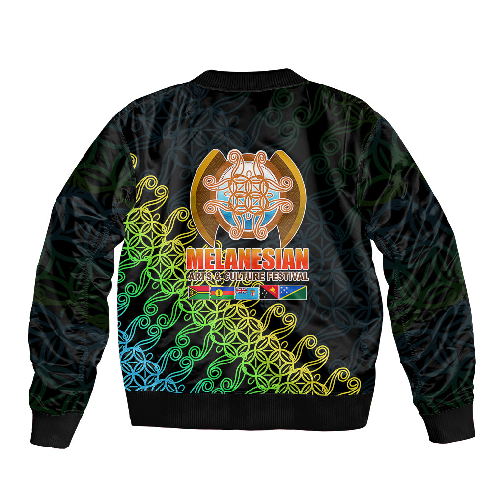Melanesian Festival 2023 Bomber Jacket Fest'Napuan Black Style LT6 - Polynesian Pride