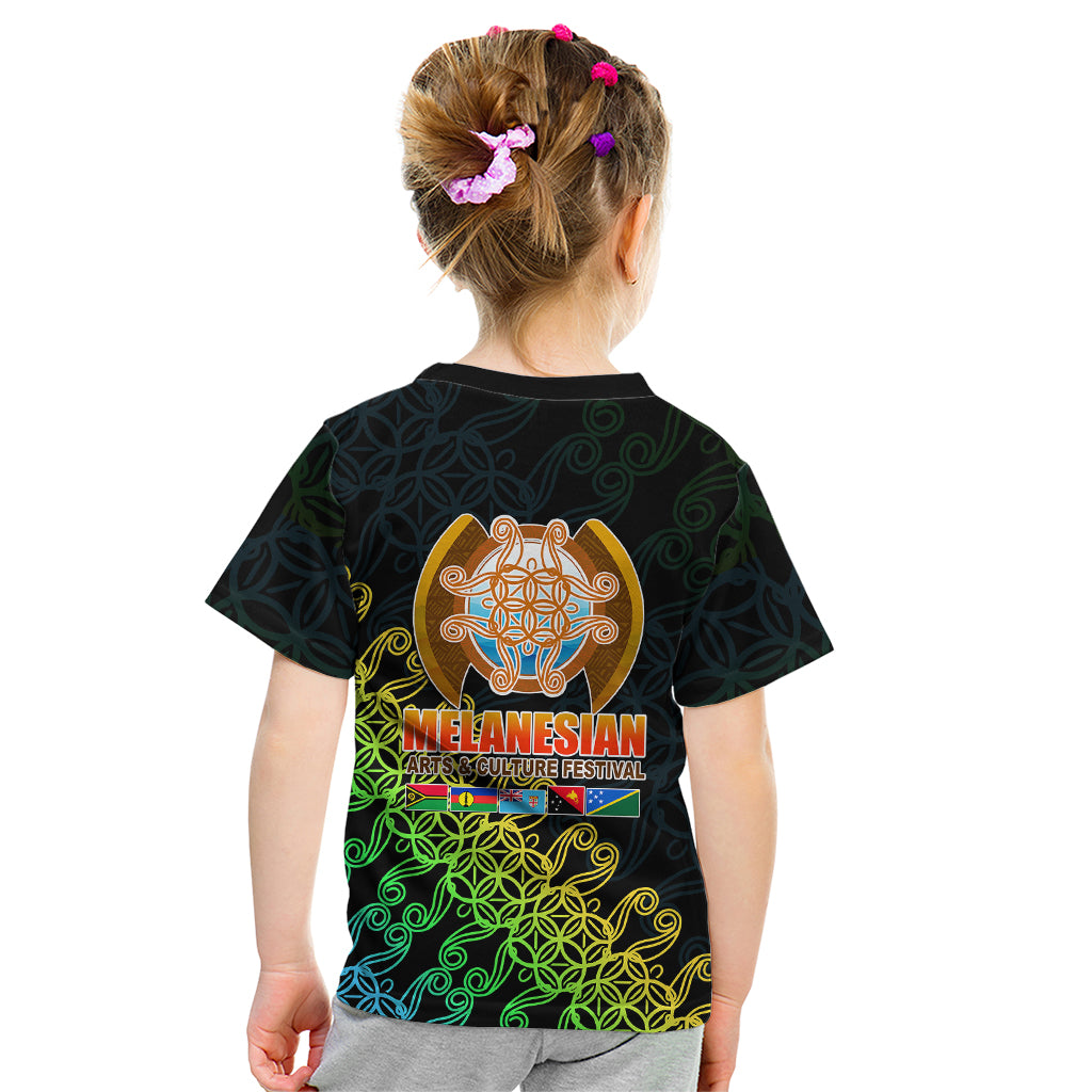 Melanesian Festival 2023 Kid T Shirt Fest'Napuan Black Style LT6 - Polynesian Pride