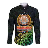 Melanesian Festival 2023 Long Sleeve Button Shirt Fest'Napuan Black Style LT6 Unisex Black - Polynesian Pride