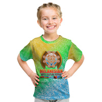 Melanesian Festival 2023 Kid T Shirt Fest'Napuan Colorful Style LT6 Green - Polynesian Pride