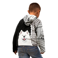 Custom Samoyed Dog Kid Hoodie With Polynesian Tribal Tattoo LT6 - Polynesian Pride