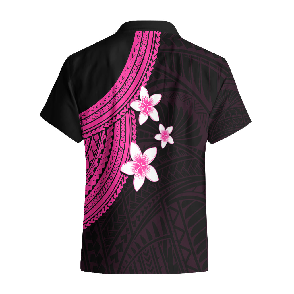 Polynesian Hawaiian Shirt With Plumeria Flower Pink LT6 - Polynesian Pride