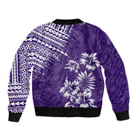 Hawaii Summer Bomber Jacket Mix Polynesian Purple LT6 - Polynesian Pride