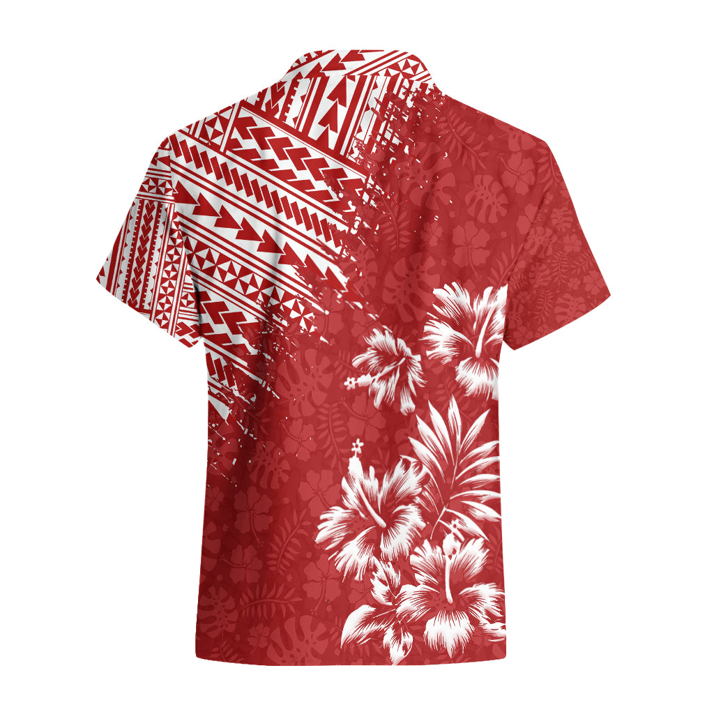 Hawaii Summer Hawaiian Shirt Mix Polynesian Red LT6 - Polynesian Pride
