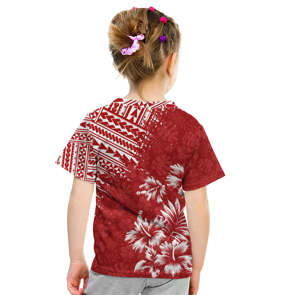 Hawaii Summer Kid T Shirt Mix Polynesian Red LT6 - Polynesian Pride