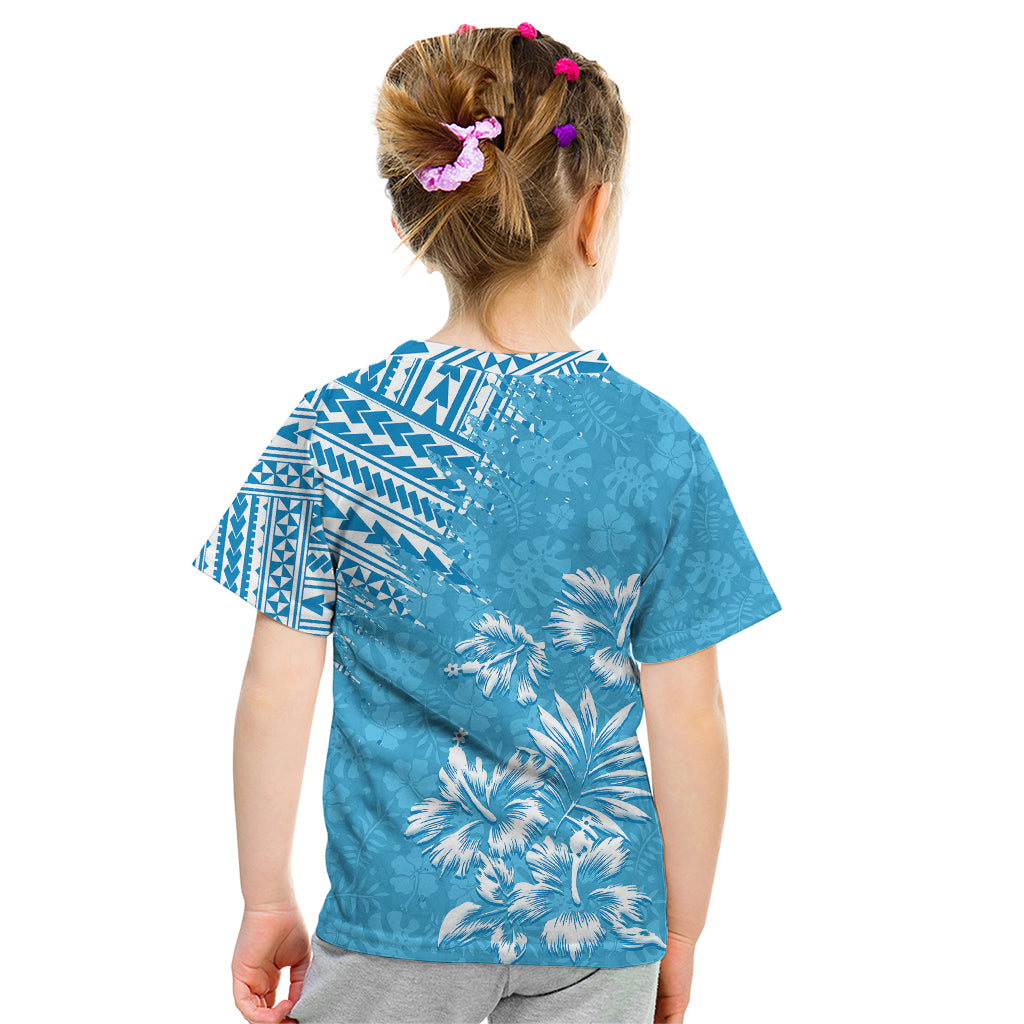 Hawaii Summer Kid T Shirt Mix Polynesian Light Blue LT6 - Polynesian Pride