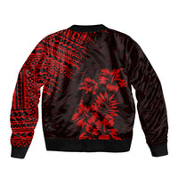 Hawaii Summer Bomber Jacket Mix Polynesian Black-Red LT6 - Polynesian Pride