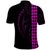Polynesian Polo Shirt Hawaiian Warrior and Aloha Girl With Hammerhead Shark Tattoos Purple LT6 - Polynesian Pride