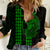 Polynesian Women Casual Shirt Hawaiian Warrior and Aloha Girl With Hammerhead Shark Tattoos Green LT6 Female Green - Polynesian Pride