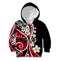 Plumeria Polynesian Kid Hoodie Trending Red LT6 Hoodie Red - Polynesian Pride