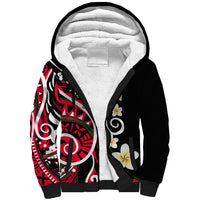 Plumeria Polynesian Sherpa Hoodie Trending Red LT6 Unisex Red - Polynesian Pride