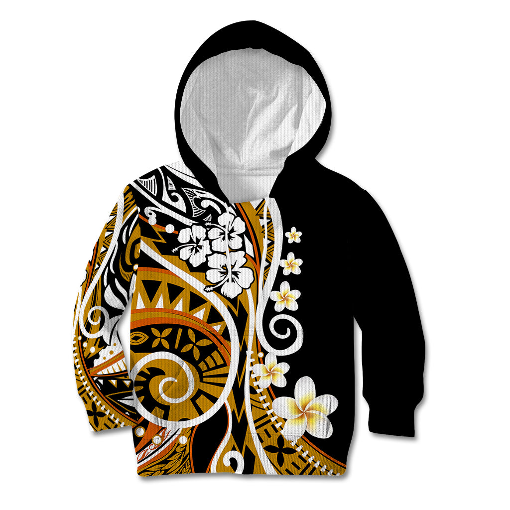 Plumeria Polynesian Kid Hoodie Trending Gold LT6 Hoodie Gold - Polynesian Pride