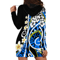 Plumeria Polynesian Hoodie Dress Trending Blue LT6 - Polynesian Pride