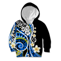 Plumeria Polynesian Kid Hoodie Trending Blue LT6 Hoodie Blue - Polynesian Pride
