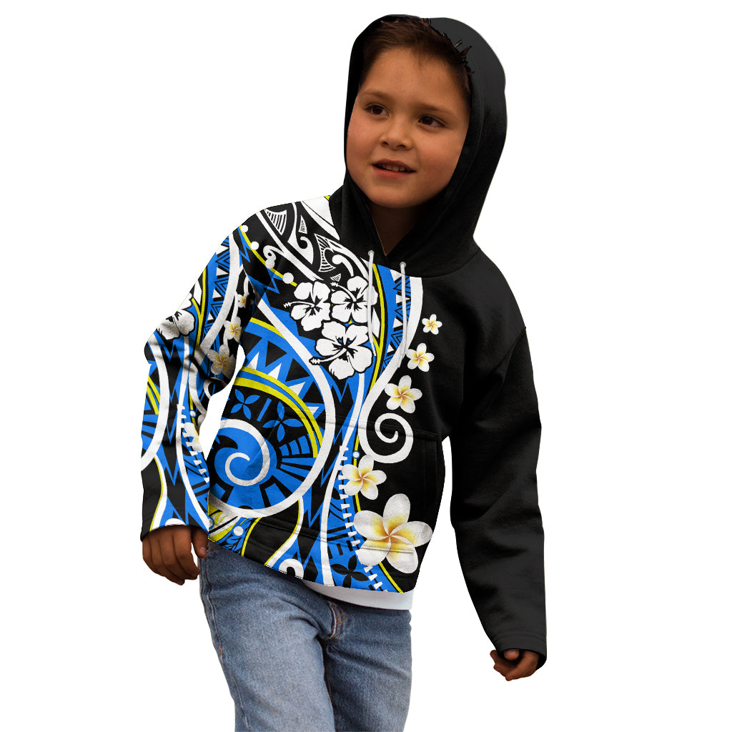 Plumeria Polynesian Kid Hoodie Trending Blue LT6 - Polynesian Pride