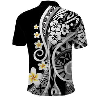 Plumeria Polynesian Polo Shirt Trending Black LT6 - Polynesian Pride