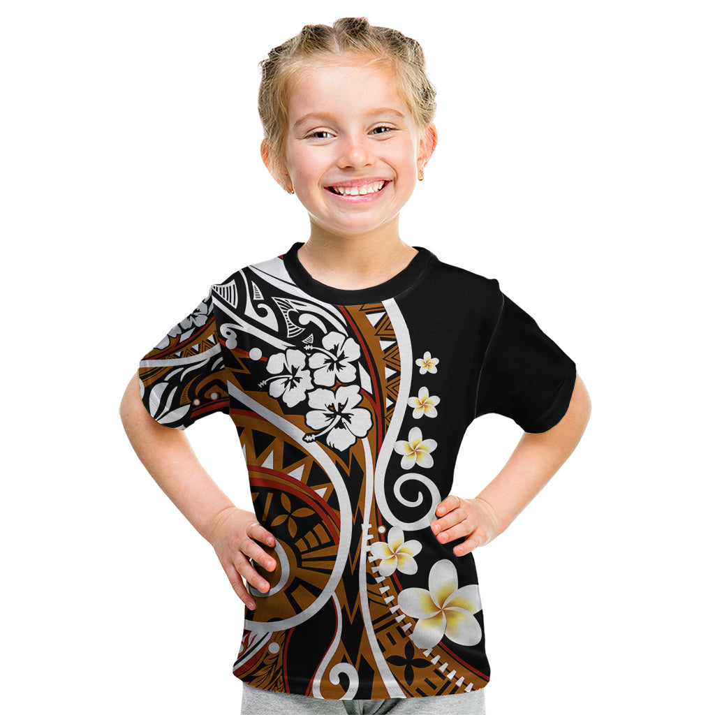 Plumeria Polynesian Kid T Shirt Trending Brown LT6 Brown - Polynesian Pride