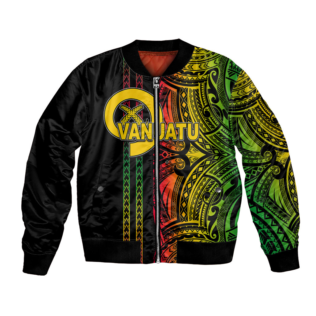 Custom Vanuatu Bomber Jacket Polynesian Tribal LT6 Unisex Black - Polynesian Pride