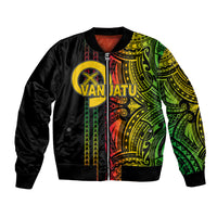 Custom Vanuatu Bomber Jacket Polynesian Tribal LT6 Unisex Black - Polynesian Pride