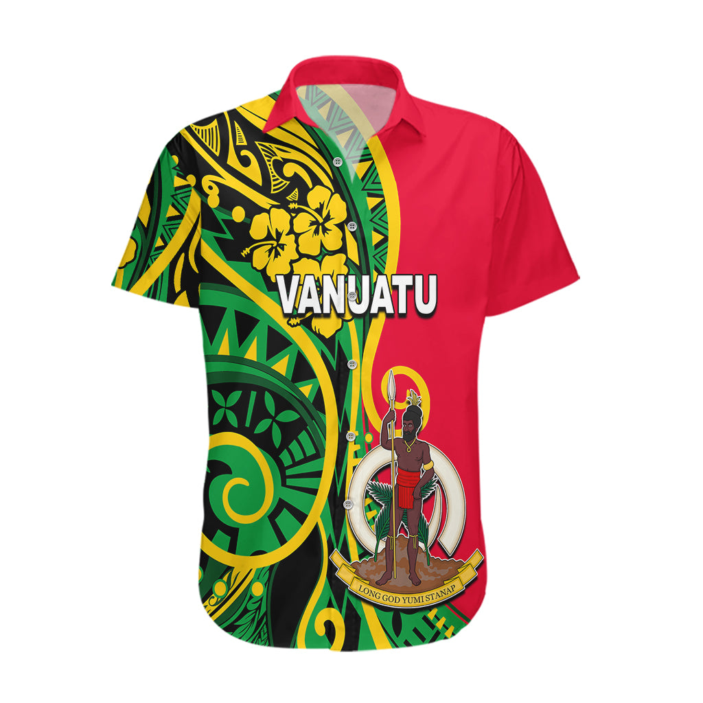 (Custom Personalised) Vanuatu Hawaiian Shirt Polynesian Patterns LT6 Green - Polynesian Pride