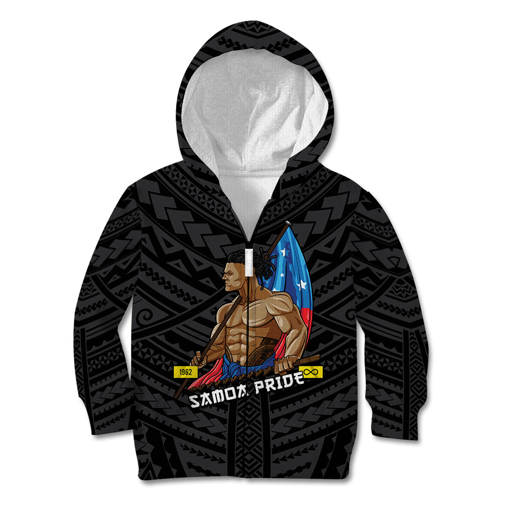 (Custom Personalised) Samoa Pride Kid Hoodie Simple Black Style LT6 - Polynesian Pride