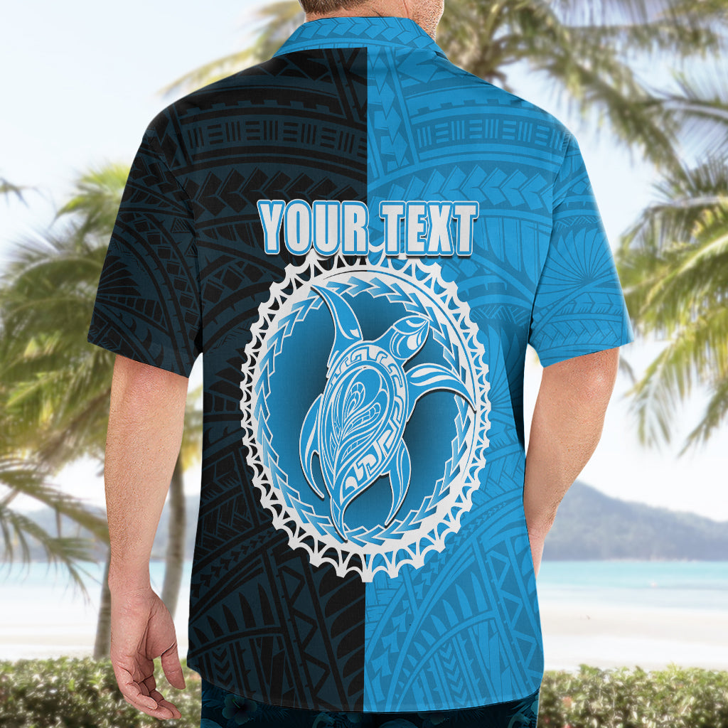 Custom Mauke Of Cook Islands Hawaiian Shirt Mix Half Black LT6 - Polynesian Pride