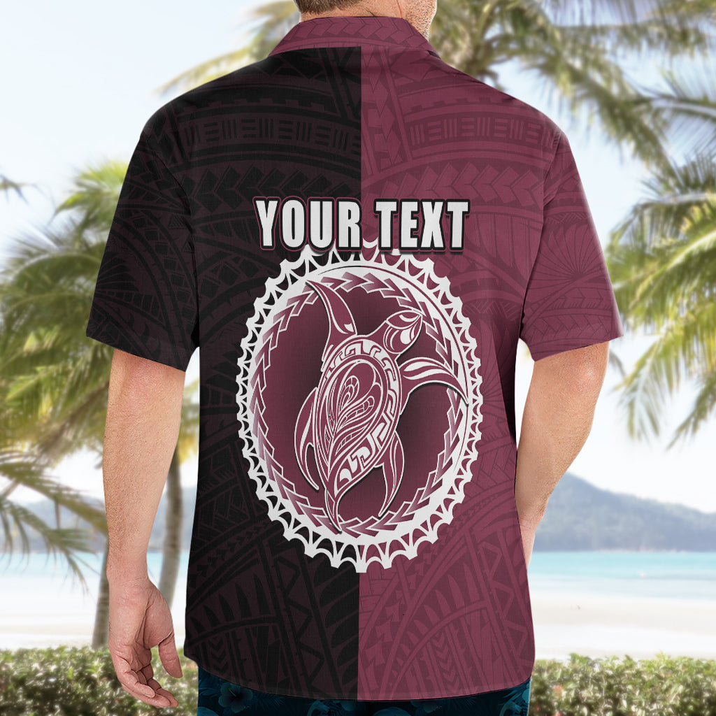 Custom Mangaia Of Cook Islands Hawaiian Shirt Mix Half Black LT6 - Polynesian Pride