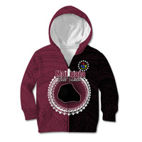 Custom Mangaia Of Cook Islands Kid Hoodie Mix Half Black LT6 - Polynesian Pride