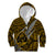 Polynesian Guam Kid Hoodie with Coat Of Arms Claws Style - Gold LT6 Zip Hoodie Gold - Polynesian Pride