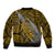 Polynesian Guam Sleeve Zip Bomber Jacket with Coat Of Arms Claws Style - Gold LT6 - Polynesian Pride