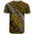 Polynesian Guam T Shirt with Coat Of Arms Claws Style Gold LT6 - Polynesian Pride