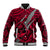 Polynesian Guam Baseball Jacket with Coat Of Arms Claws Style - Red LT6 Unisex Red - Polynesian Pride