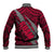 Polynesian Guam Baseball Jacket with Coat Of Arms Claws Style - Red LT6 - Polynesian Pride