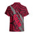 Polynesian Guam Hawaiian Shirt with Coat Of Arms Claws Style - Red LT6 - Polynesian Pride