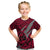 Polynesian Guam Kid T Shirt with Coat Of Arms Claws Style - Red LT6 Red - Polynesian Pride