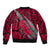Polynesian Guam Sleeve Zip Bomber Jacket with Coat Of Arms Claws Style - Red LT6 - Polynesian Pride
