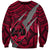 Polynesian Guam Sweatshirt with Coat Of Arms Claws Style - Red LT6 Unisex Red - Polynesian Pride