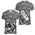 Polynesian Guam Women V Neck T Shirt with Coat Of Arms Claws Style - White LT6 - Polynesian Pride